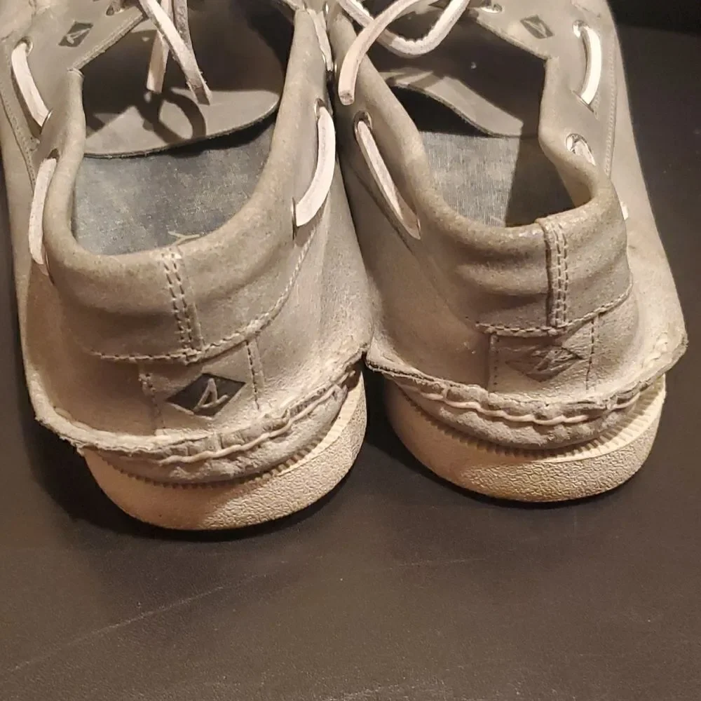‎SPERRY Top - Sider Leather Grey Boat Shoes - Size 13